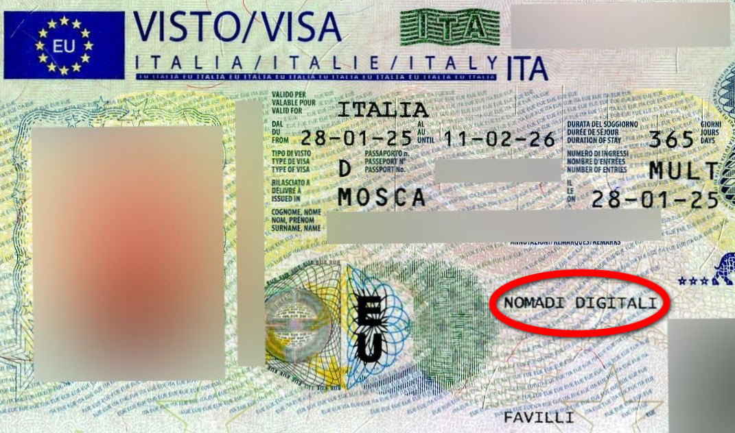 Close-up of a visa in italy
AI-generated content may be incorrect.